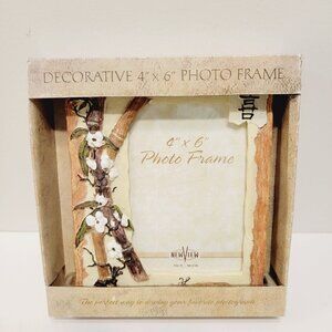 Bamboo Floral Free Standing Photo Picture Frame